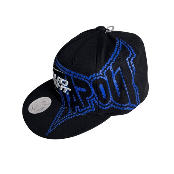 Tapout X Bud Light Fitted Hat S/M Black Blue Stitch Embroidery Tek Flex - Picture 2 of 7
